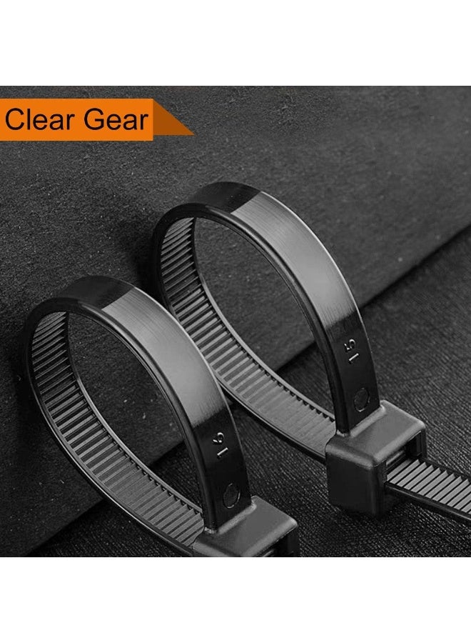 JYXindzkj ECRAB Zip Ties Heavy Duty 16inch 100 Pack, ECRAB Industrial Large Zip Cable Ties 175 Pounds Strong Nylon Self-Locking Outdoor Wire Ties Wraps - Black - Image 3